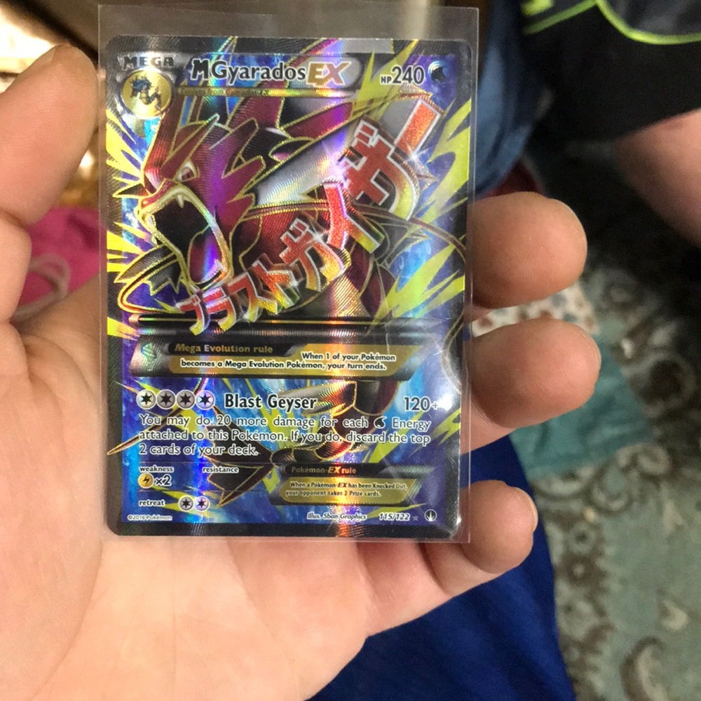 Full art MGyaradosEX rare Pokémon card